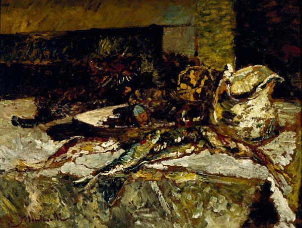 Artist Adolphe Joseph Thomas Monticelli Still Life with Sardines and Sea-Urchins Germany oil painting art